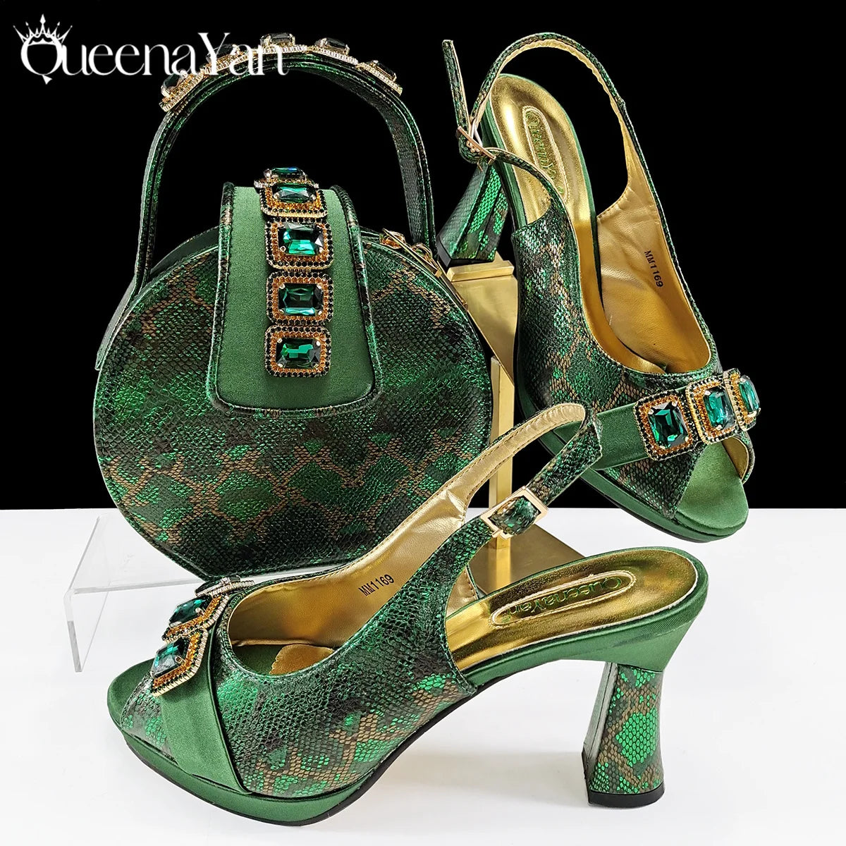 INS-Inspired Italian Design Elegant Women High Heel and Bag Nigeria Wedding Party Shoes and Bag–Fashionistas Exclusive Products