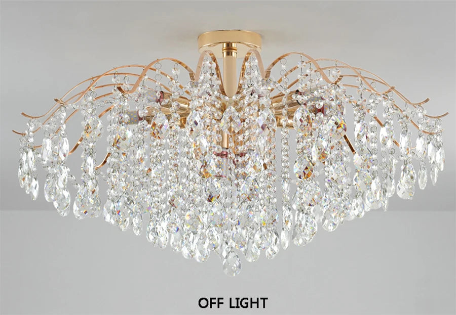 Modern Luxury Crystal Ceiling Chandelier For Living Room Dining Room Bedroom Ceiling Lamp LED Lights Home Appliance AC85-260V