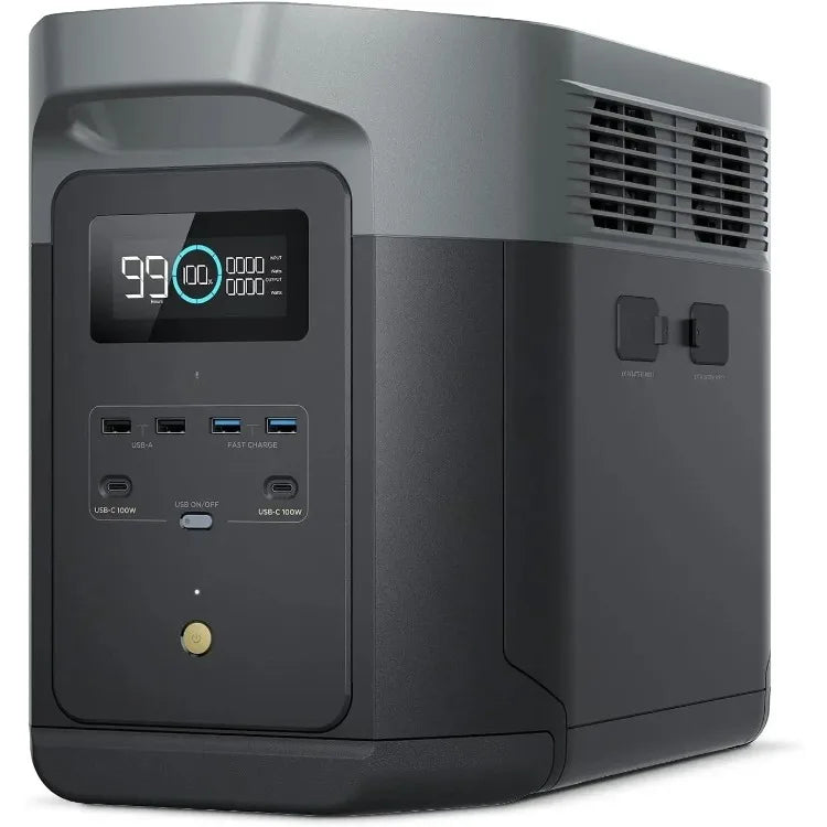 HOME Portable Power Station , 2400W LFP Solar Generator, Full Charge in 1 Hr, 2048Wh Solar Powered Generator