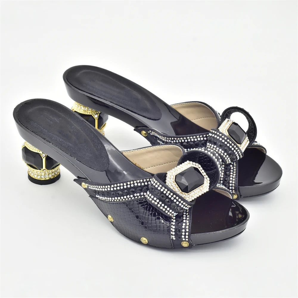 New Nigerian Women Party Pumps High Heels Designer Shoes Women Luxury 2025 Italian In Women High Quality African Wedding Shoes
