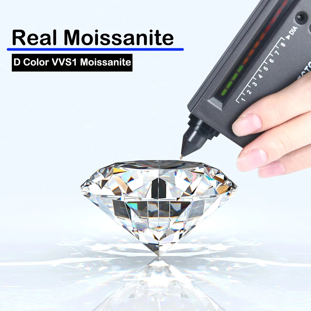 1ct Green Moissanite Necklace Gold Plated S925 Silver with Certificate Passed Diamond Test Necklace Women Jewelry Gift