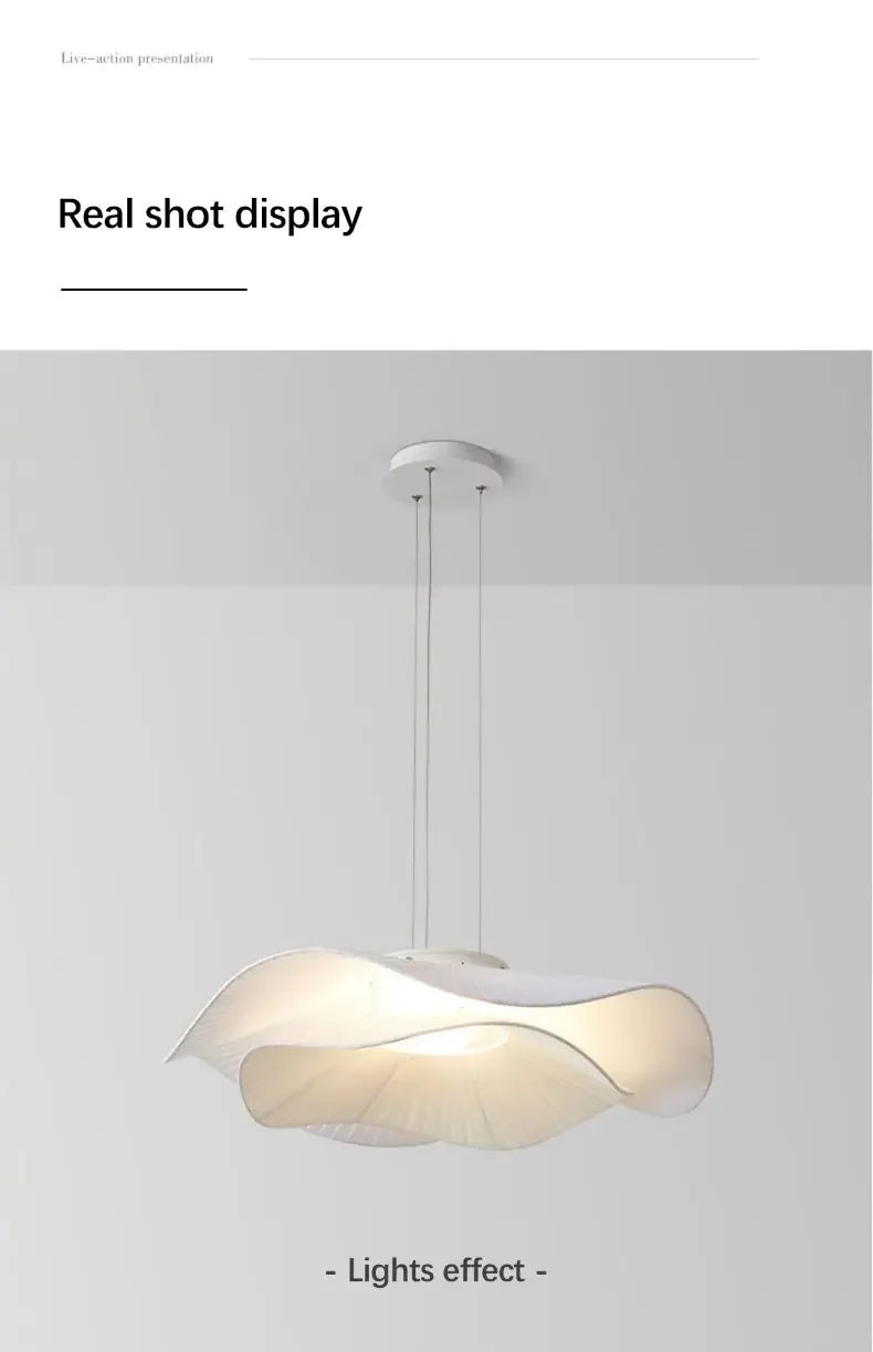 Nordic Modern Creative Restaurant Pendant Lamp Design Simple Lotus Leaf Hat Led Lights for Dining Living Room Bedroom Chandelier