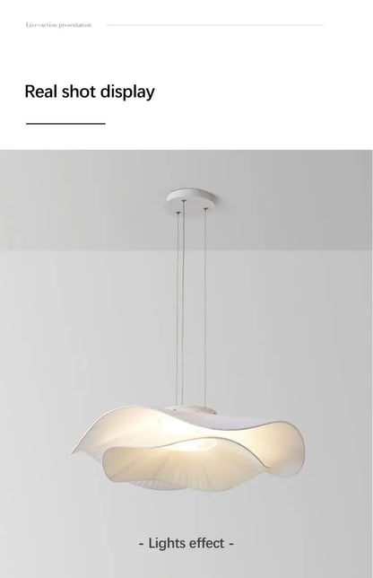 Nordic Modern Creative Restaurant Pendant Lamp Design Simple Lotus Leaf Hat Led Lights for Dining Living Room Bedroom Chandelier