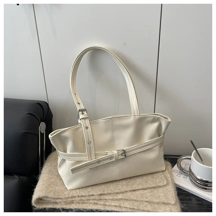 Winter Style Women's Retro Minimalist Tote Shoulder Bag 2025 Autumn Large Capacity Commuting Top-Handle Hand Bags for Women
