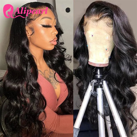 AliPearl Hair Real HD Lace Front Human Hair Wigs Body Wave 5x5 Closure Wig Invisible Lace Wig Pre-Plucked for Women Lace Wig