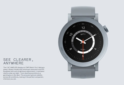 CMF by Nothing Watch Pro 2 Global Version BLUETOOTH CALLS 1.32'' AMOLED 60 FPS Display 11 Days Battery life SpO₂ Monitors GPS