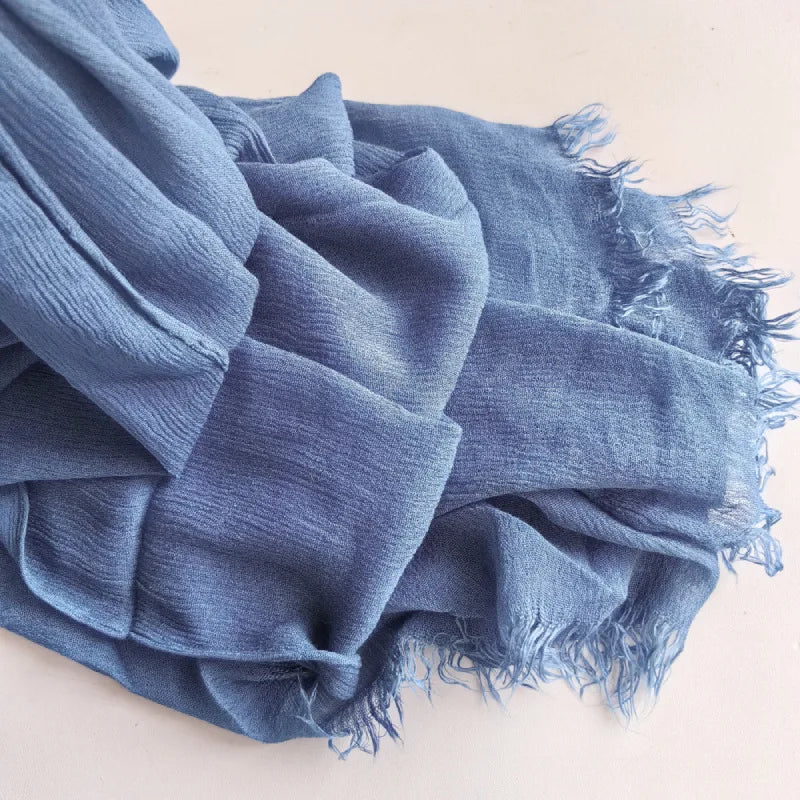 60 Color Cotton Crepe Shawl Headwraps Fashion Scarf Hijab For Women Veil Muslim Islam Hijab Cap Scarf For Muslim Shawl 200*90CM