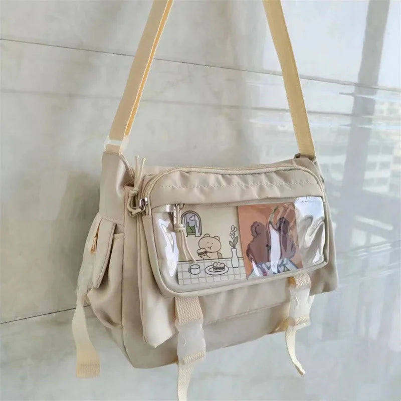 Waterproof Nylon Crossbody Bags for Women Shoulder Bags Youth Fashion Ladies Handbag Messenger Bag Teenagers Girls School Bags
