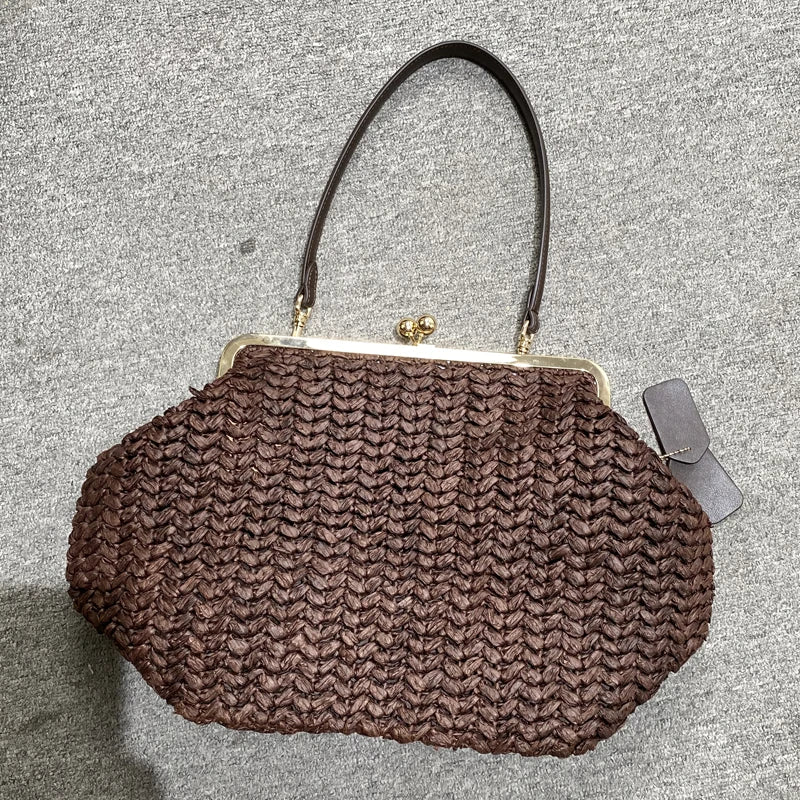 Classic Large Capacity Kisslock Frame Clip Bags For Women Luxury Designer Handbags Purses 2026 New In PU Lock Underarm Shoulder