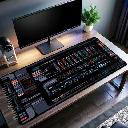 Aerospace components Mouse Pad Large Computer Office Game Table Mat Rubber Anti-slip Stitched Keyboard Mats 90x40 XXL Desk Pads