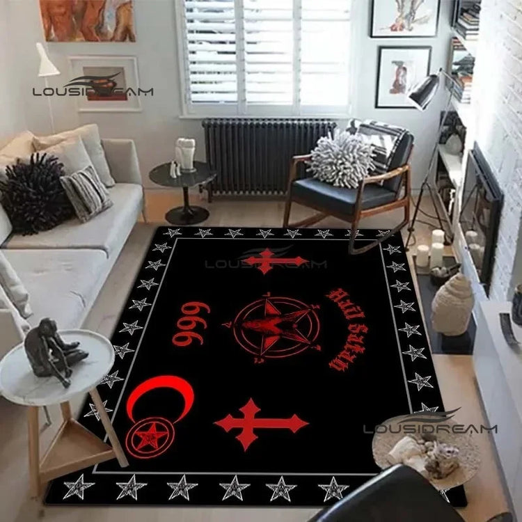 Devil satan lucifer sacrifice Carpet and rug Goat Baphont rug living room bedroom area carpet study porch bedside non-slip mat