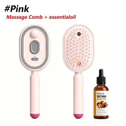 Electric Spray & Massage Hair Brush, Electric Steaming Massage Hair Care Brush, for Reduce Frizz, Nourishes Hairs, Anti-Static