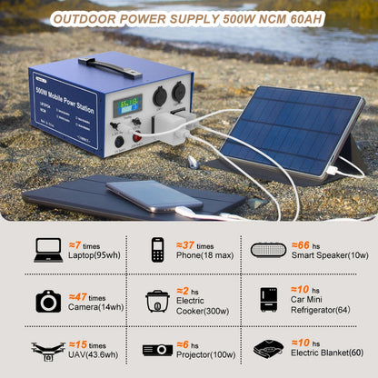 12v50AH Lifepo4 battery Portable power station 60AH Lithium Inverter 220V 500W For Outdoor Camping available mobile 30AH 25AH
