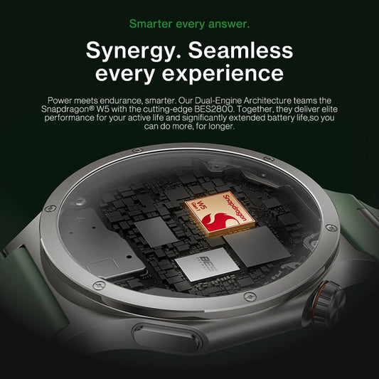All New OnePlus Watch 4 Global Version Smart Watch Snapdragon W5 Up to 16 Days of Battery Life for OnePus 15 15r 13 11 Nord 6 5