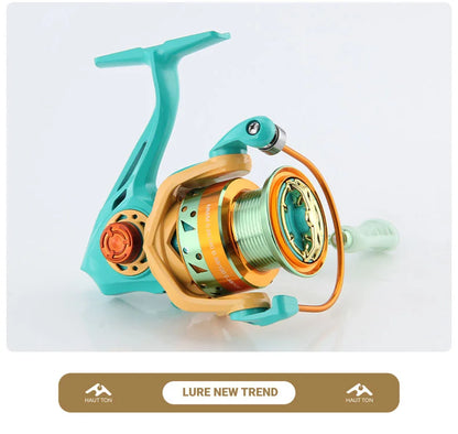 2026 New Colorful Spinning Fishing Reel Max Drag 6KG 8KG Gear Ratio 5.2:1 1000 2000 3000 5000 6000 Suitable Freshwater