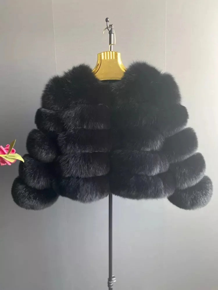 Winter Women's Cold Coat Top Fox Jackets For Women clothing Natural Real fox Fur Jacket Coats For Women Fur Jacket In Promotion