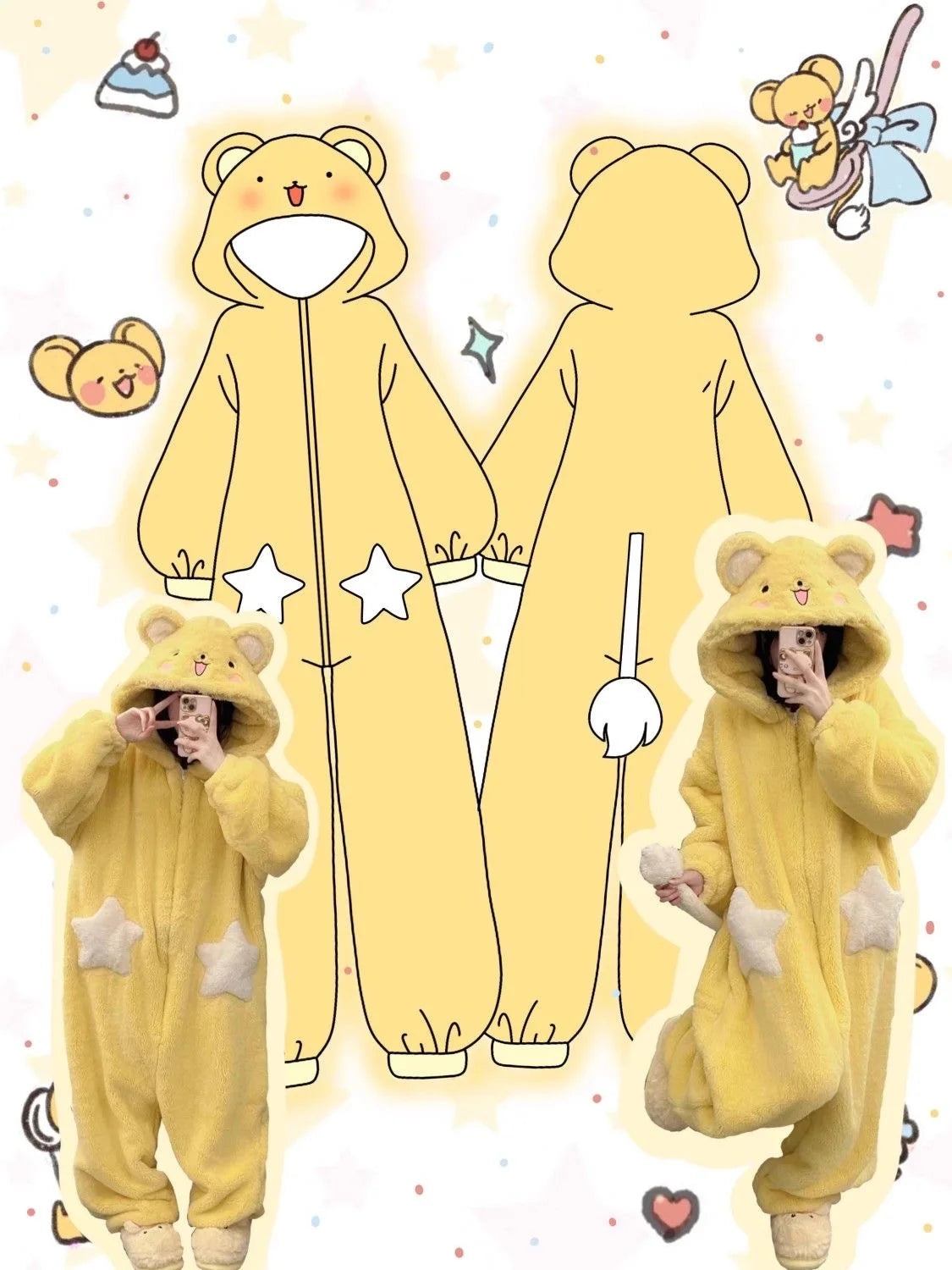 Women's Cartoon Hooded Kigurumi Unicorn Winter Jumpsuit Pajamas Women Coral Fleece Thickened Home Clothing Holiday Gift