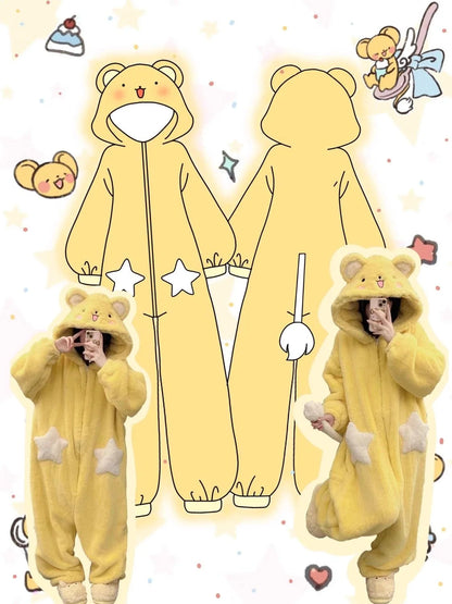 Women's Cartoon Hooded Kigurumi Unicorn Winter Jumpsuit Pajamas Women Coral Fleece Thickened Home Clothing Holiday Gift