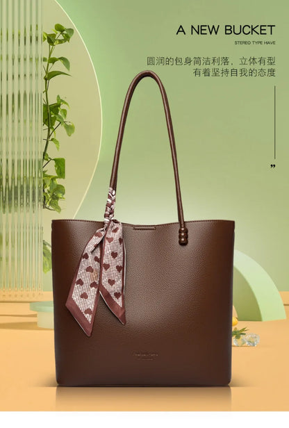 Genuine Brand Luxury Purses and Handbags Women Bags Designer Soft Leather Shoulder Top-handle Commute Bag Female Sac A Main Tote
