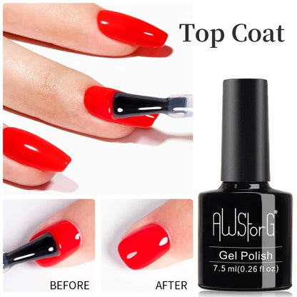 AWStorG 7.5ml Light Color Cat Eye Gel Nail Polish Pink Semi Permanent Glitter Magnetic Gel Soak Off UV LED Varnish Nail Art