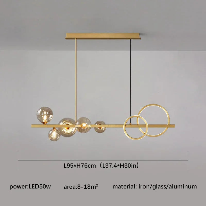 Magic Bean Long Pendant Lights Nordic Restaurant Modern Creative Kitchen Light Luxury Living Room Bar Decor Lighting G9 Bulb