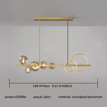 Magic Bean Long Pendant Lights Nordic Restaurant Modern Creative Kitchen Light Luxury Living Room Bar Decor Lighting G9 Bulb