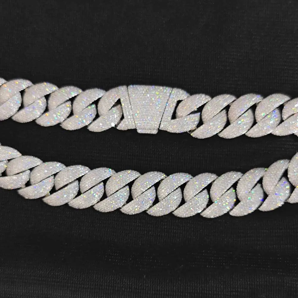Luxury Jewelry 24mm Diamond Chain Men Iced Out Bling CZ Silver/Gold Plated Rapper Hip Hop Thick Cuban Link Necklace Gift for Him