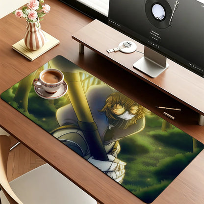 Creepypasta T-Ticci Toby Mouse Pad Anti Slip Rubber Edge Locked Thickened Laptop Gaming Desk Mat