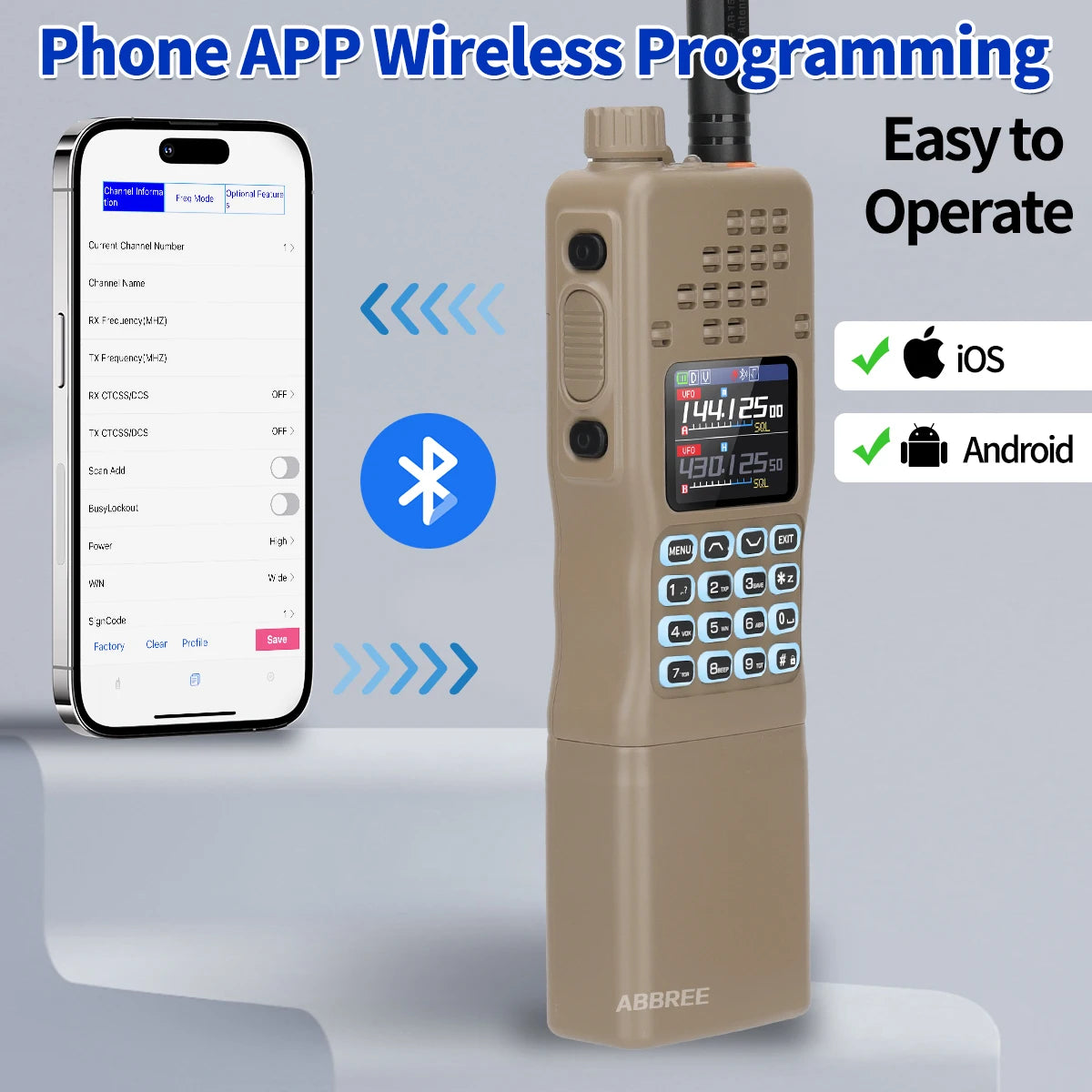 Baofeng AR-152 Pro Walkie Talkie GPS 50KM Ham Tactial Military Two way Radio Larger Battery AN /PRC-152 Multi Band Transceiver