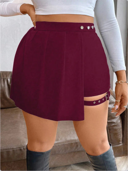 Plus Size Flared Skirt Women's Fashion Versatile Black Casual Mini Skirt Sexy Slim Pleated Fluffy Short Summer Best Choice