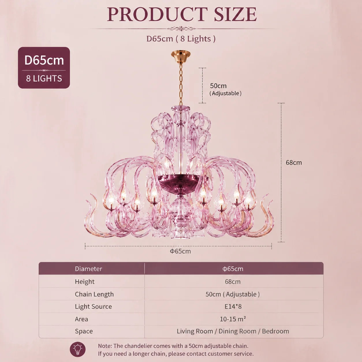 Pink Glass Swan Chandelier Luxury French Style LED Pendant Light for Living Room Bedroom Dining Room Home Decor
