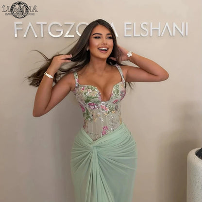 Lumina 3D Flowers Elegant Women's Dresses for Wedding Party Dresses Luxury 2026 Fishtail Skirt Custom Made Prom Dress 2026 Guest