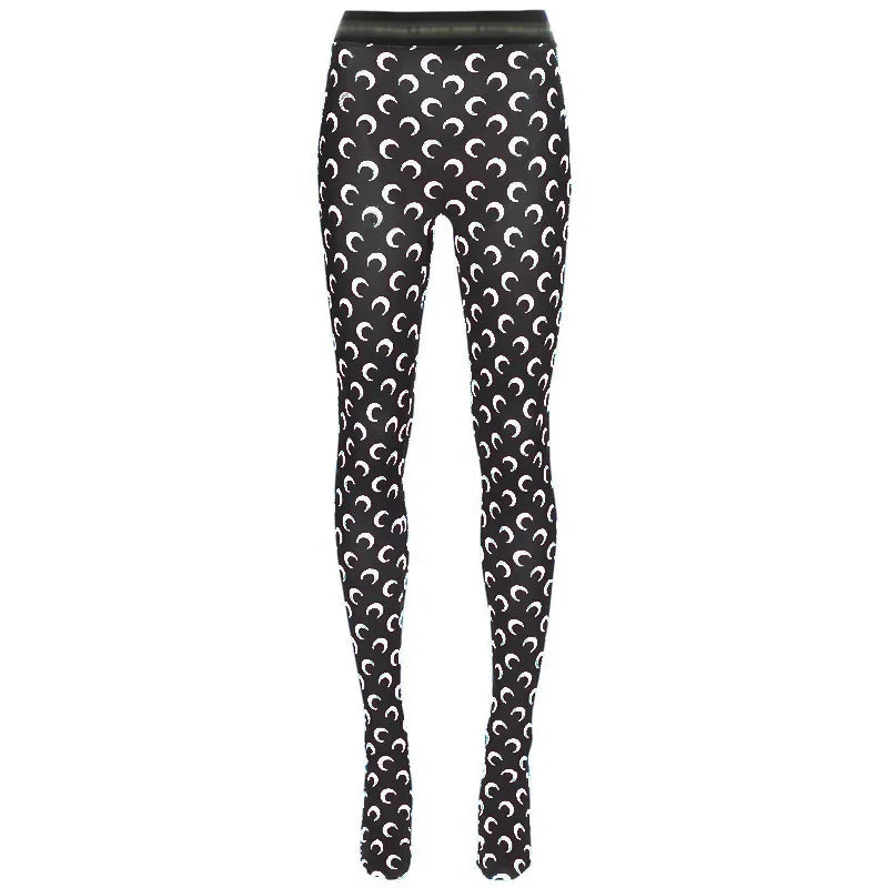 Fashionable Women Printed Elastic Jumpsuit New Summer Casual Seamless Tight Thin Women's High Waisted Leggings