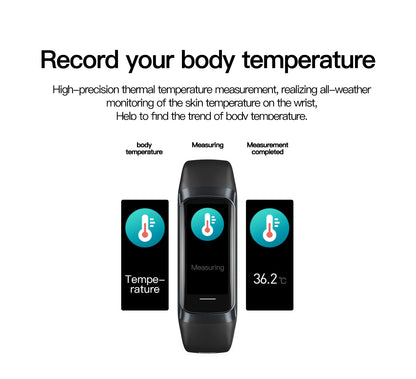 LIGE 1.1 Inch Amoled Heart Rate Monitor Smart Bracelet Wristband Slim Smart Watch Men Women Waterproof  Fitness Tracker Band