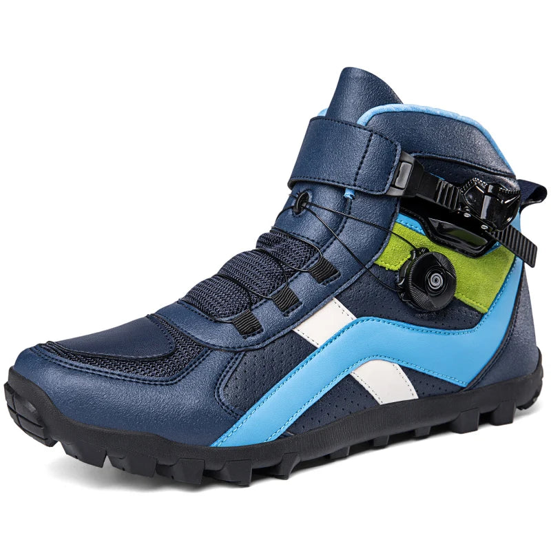 Ultra-fine New Breathable Anti-slip Wear Increase Motorcycle Riding Ankle Shoes Cycling Leisure Protective Boots Fiber Leather
