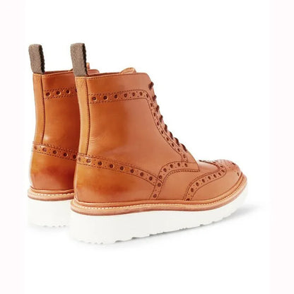 Medieval Renaissance Vintage Adult Men's Hollow Round Toe Openwork Mid-Calf Low-Heel Biker Boots Halloween Cosplay Knight Boots