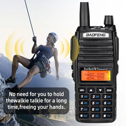 Baofeng UV-82 Walkie-Talkie 5W/8W FM Dual Standby Long Battery Life Outdoor Self-Driving Civil Hand-Held Walkie-Talkie