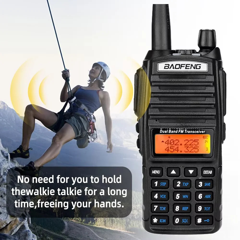 Baofeng UV-82 Walkie-Talkie 5W/8W FM Dual Standby Long Battery Life Outdoor Self-Driving Civil Hand-Held Walkie-Talkie