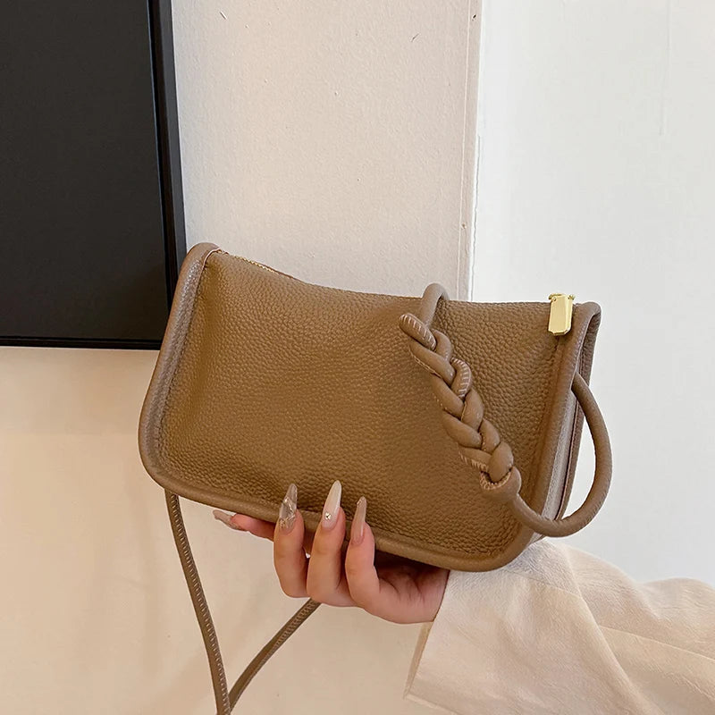 100%Real Cowhide Genuine Leather Sac Fashion Women Crossbody Bags For Ladies New High Capacity Shoulder Bag Handbag Female Purse