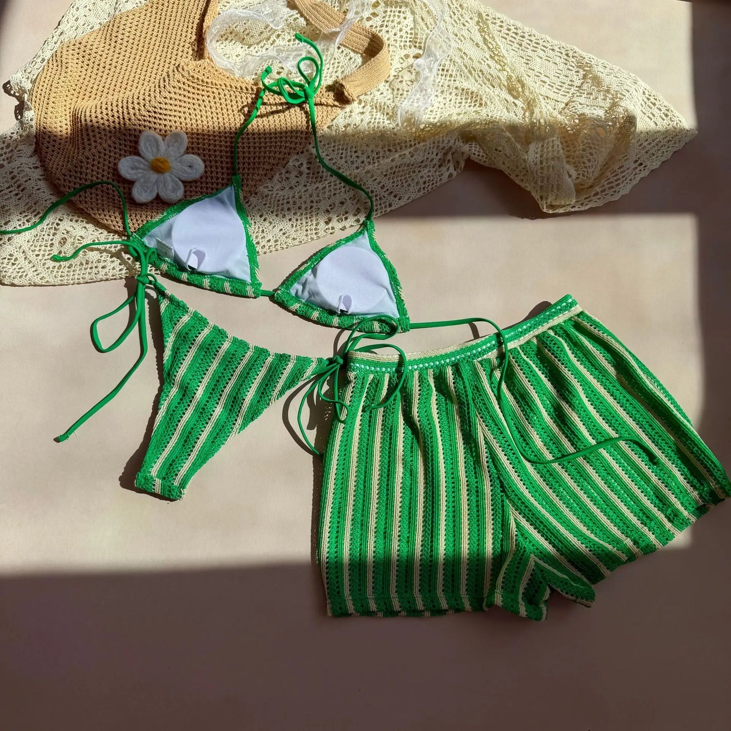 2026 Sexy Bikinis Female Swimsuits Women Three-Piece Swimwear Beach Swimming Wear Bathing Suits Brazilian Bikini Set Pool Bather
