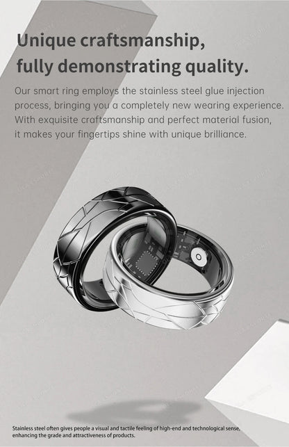 2026 Smart Ring Health and Sleep Tracker Heart Rate Blood Oxygen Monitor Brush Video 5ATM Waterproof Multi Sports Men Women Ring