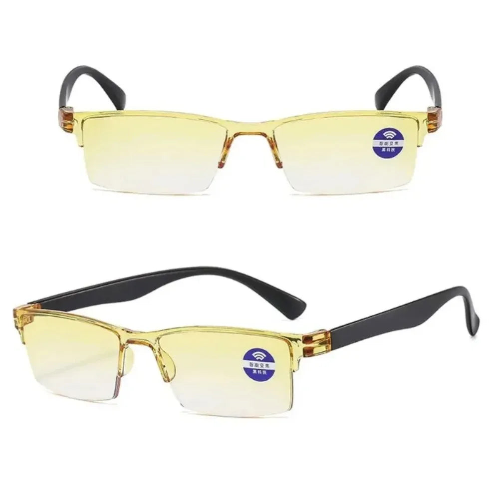 Smart Automatic Zoom Reading Glasses Ultralight Rimless Anti Blue-ray Radiation Protection Optical Blue Light Glasses Unisex