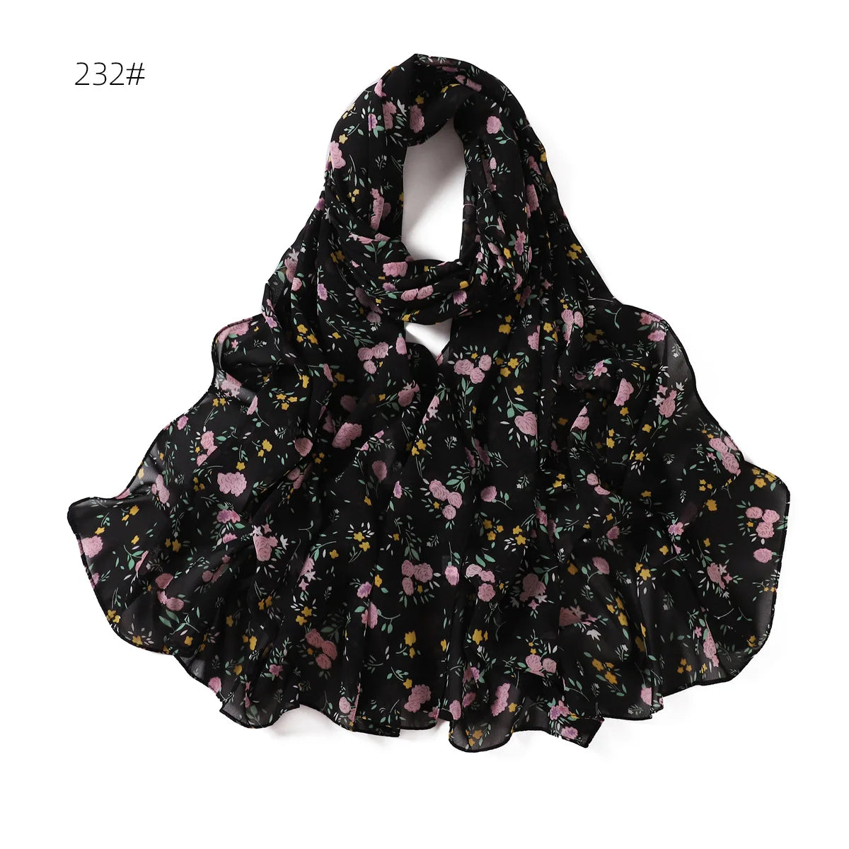 66 Colors Pearl Chiffon Printed Hijab Scarf New Fresh Small Floral Polka Dot Sunscreen Silk Scarf Shawl Turbans for Women Hijabs