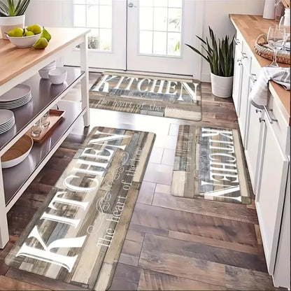 Long Kitchen Runner Rug Plush Flannel Mat Fluffy Soft Decorative Floor Carpet for Bathroom