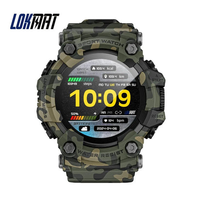 HY Digital LOKMAT Outdoor Smartwatch 1.32 Inch BT Call Smart Watch Men Sports Fitness Tracker Compass Smartwatch for Android IOS