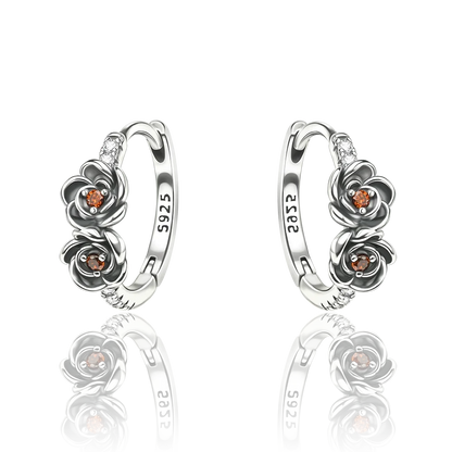 Original 925 Sterling Silver Luxury Bow Flower Shaped Clover Rose Pendant Earrings Elegant Mature Women Delicate Jewelry Gift