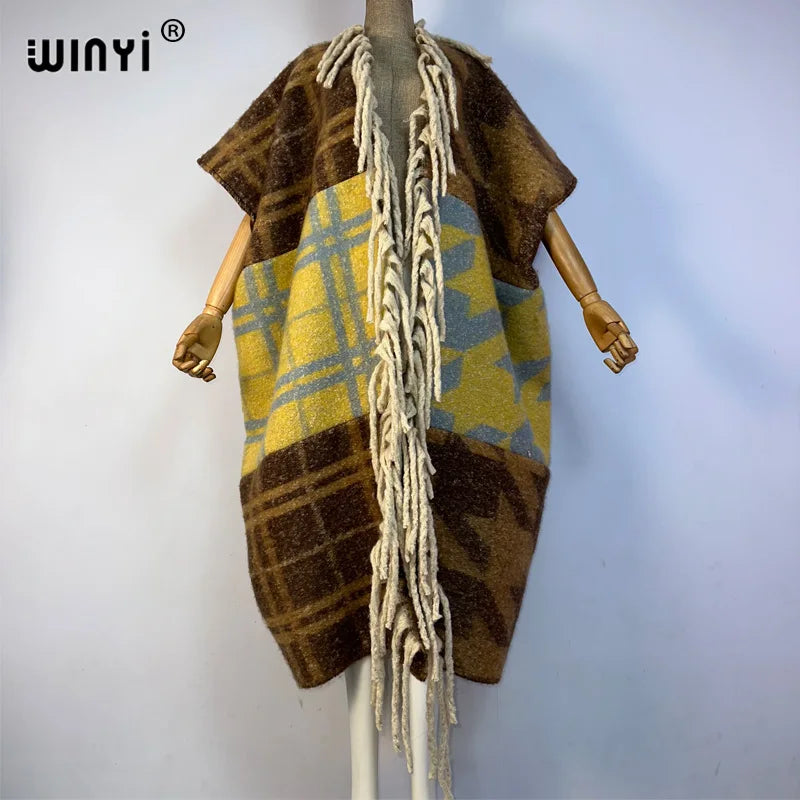 WINYI Winter cloak High Quality poncho Long Loose OverCoat Thick Warm Female coat for women down coats куртка женская chaquetas