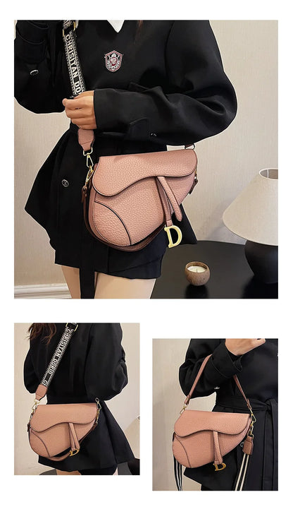 IMJK 24*20*6cm Hot Selling Light Luxury Underarm Saddle Bag, New Niche Design, Casual Shoulder Crossbody Bag Bags