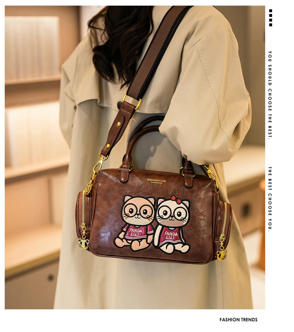 Fashion Luxury Brand Ladies Shoulder Bag Cartoon Bear Women's Crossbody Bag High Quality Tote Bag Waterproof Women's Hanbags