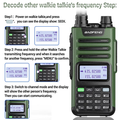Baofeng M-13 Pro V2 Air Band Walkie Talkie Long Range Wireless Copy Frequency Multi Band NOAA Type-C AM Two Way Radio